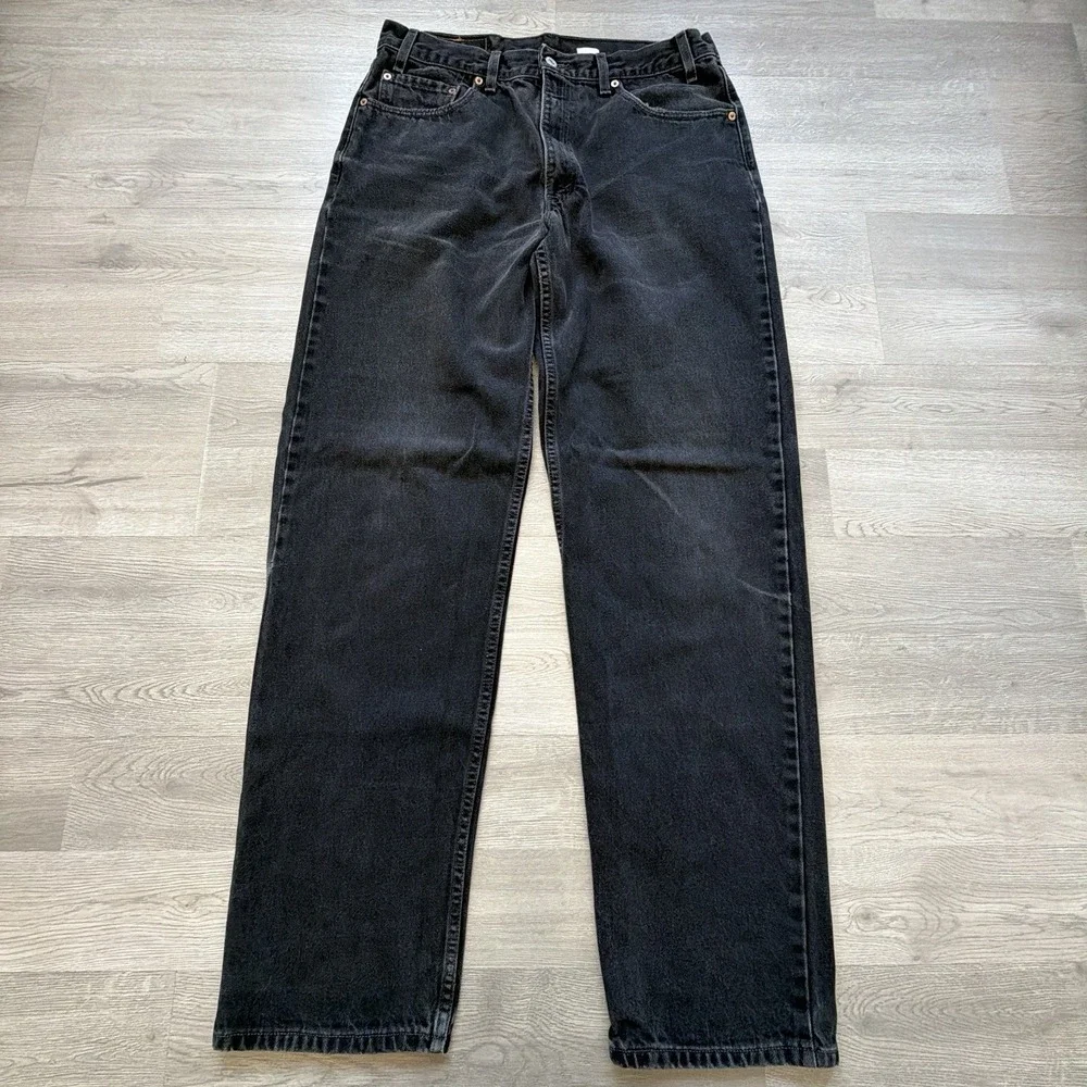 Vintage 90s Levis 550 Jeans Mens 36x34 Black Made in USA Relaxed Fit Denim
